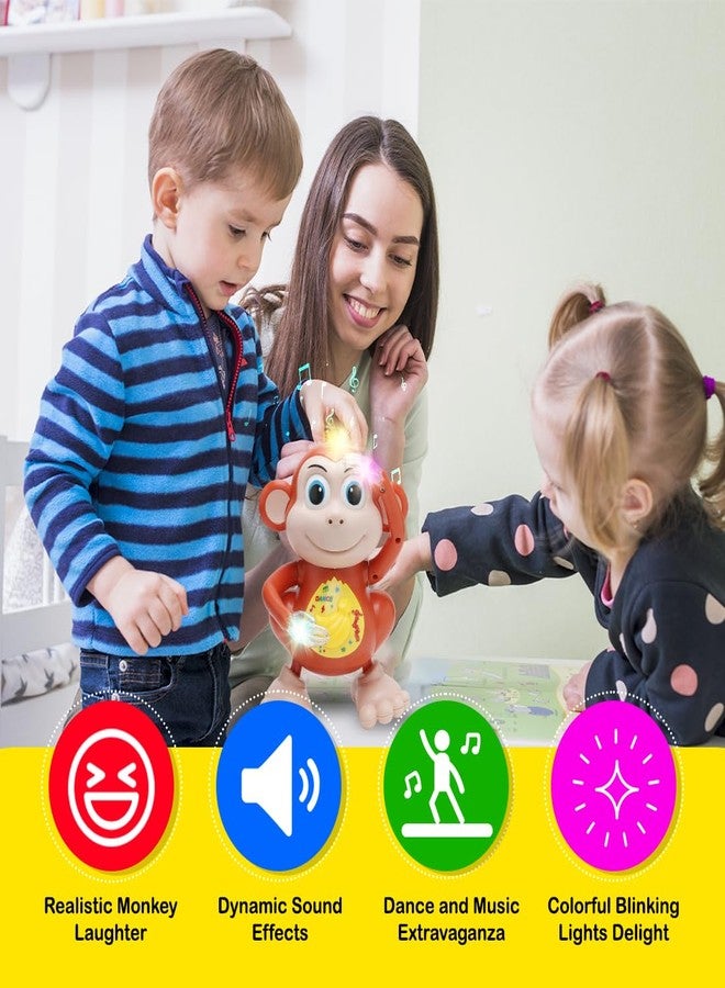 BRAVIADECOR BRAVIA Funny Monkey Musical Toy with Hand Waving | Orange Color | Gift for 1-5 Year Old Kids (4) - Image 5